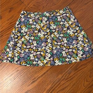 Toad&co seleena skort skirt floral tencel organic cotton navy garden womens L